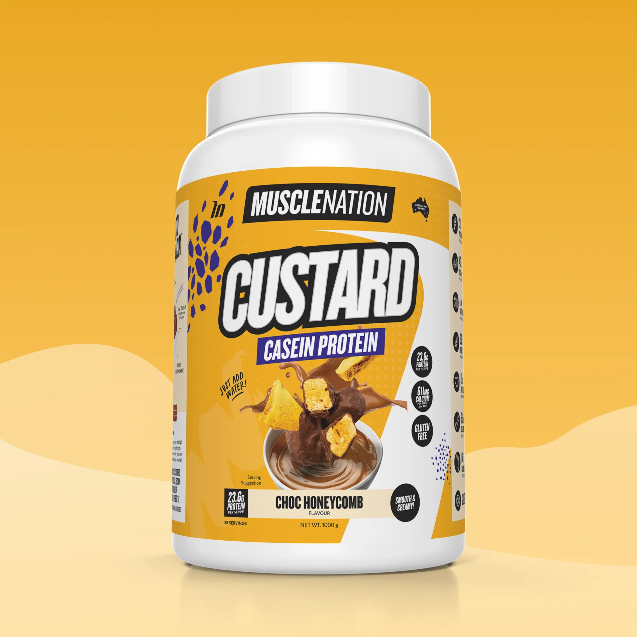 CUSTARD Casein Protein - Choc Honeycomb - 25 serves