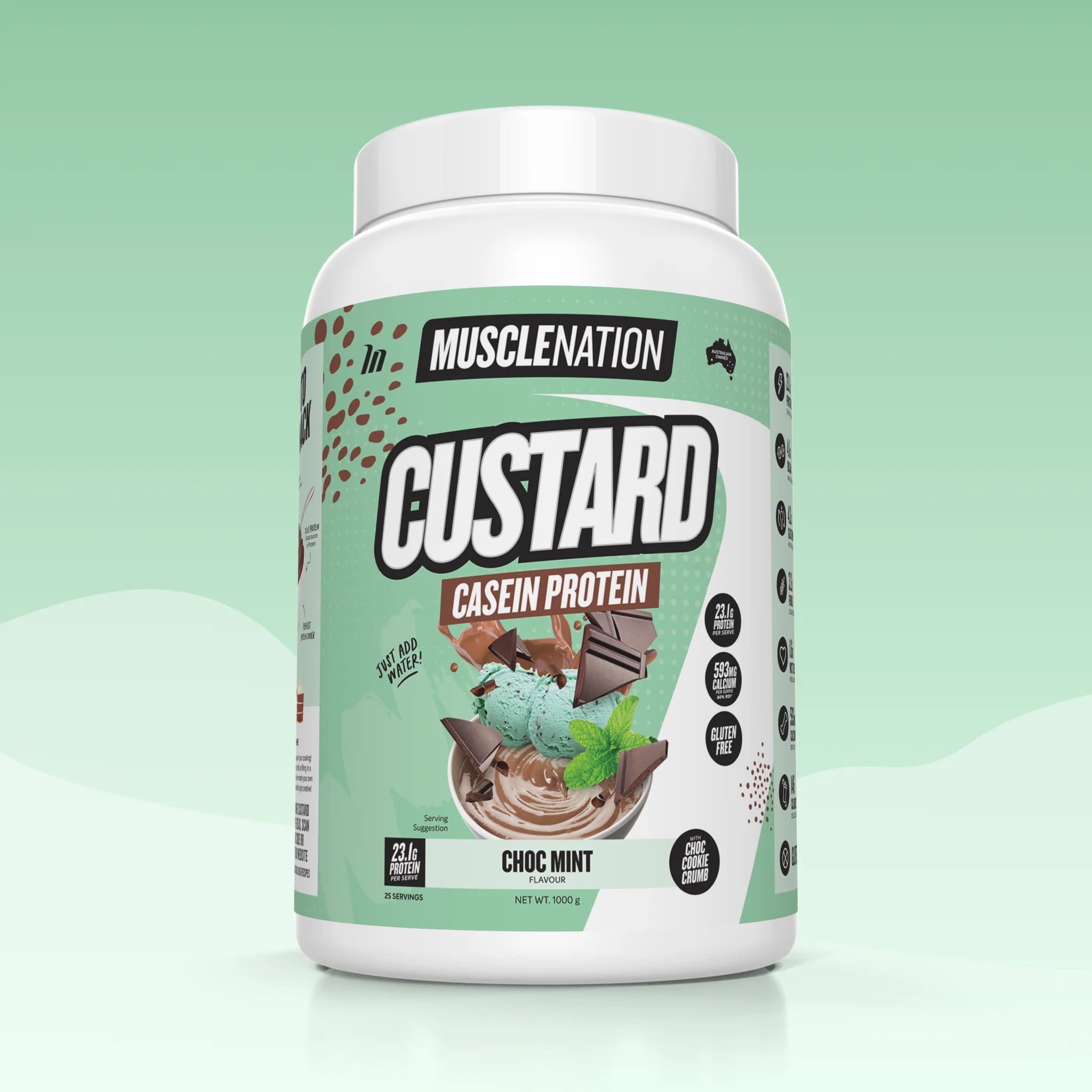 CUSTARD Casein Protein - Choc Mint - 25 serves