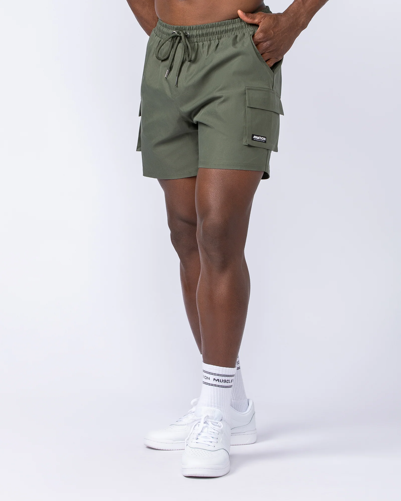 Daily Cargo 5" Shorts - Dark Khaki (Silicon Logo)