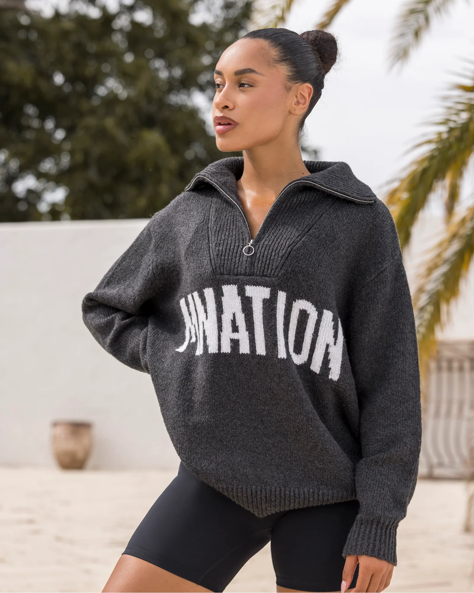 Heritage Oversized Knit - Black Marl