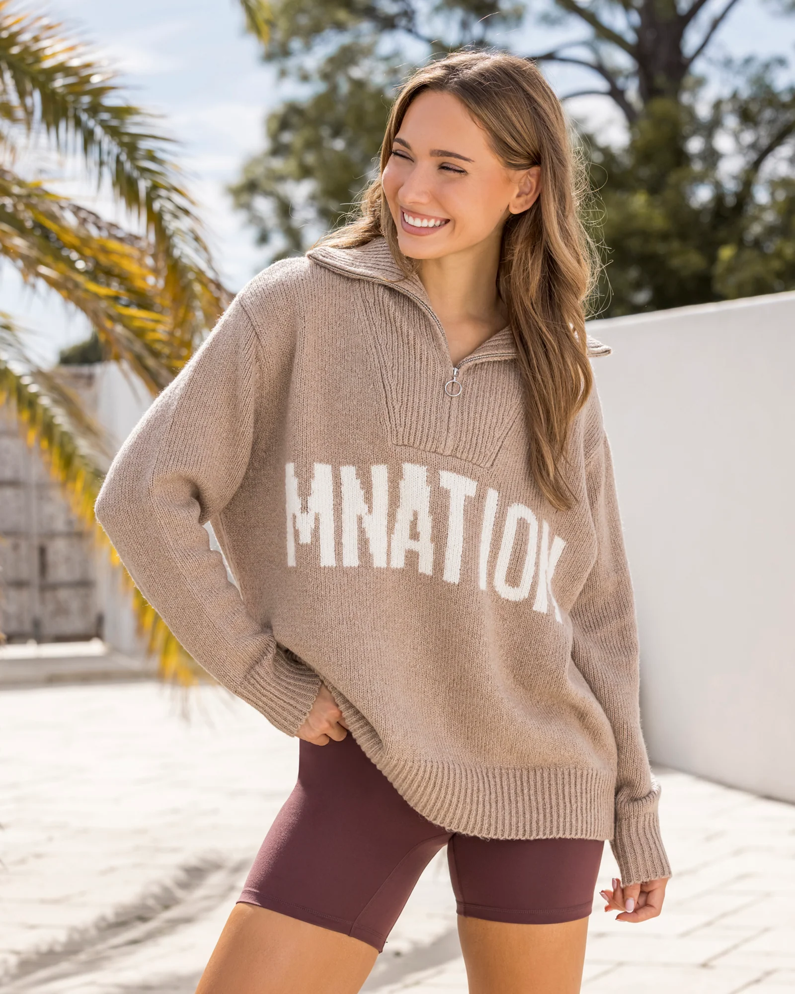 Heritage Oversized Knit - Fossil
