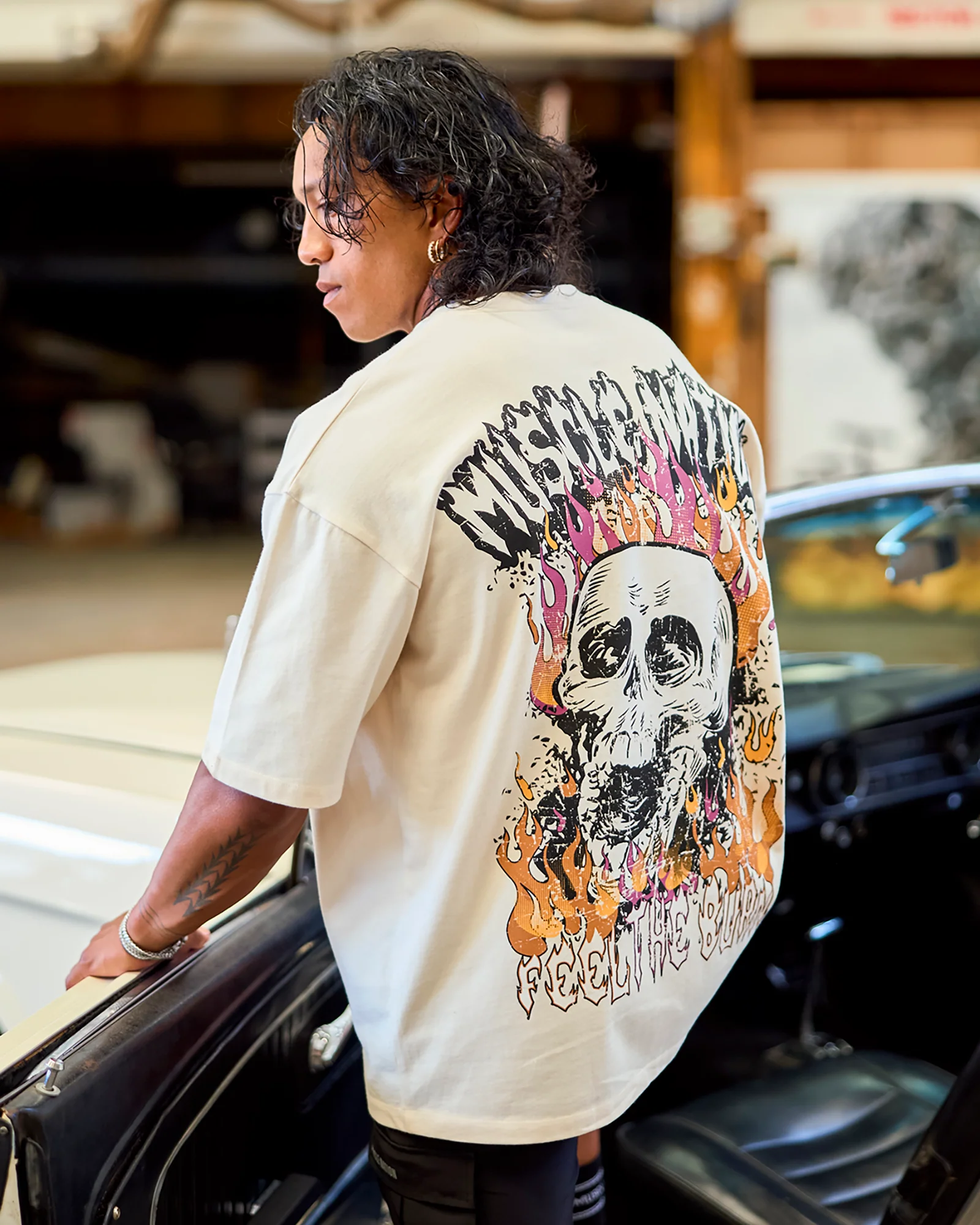 Inferno Oversized Tee - Travertine