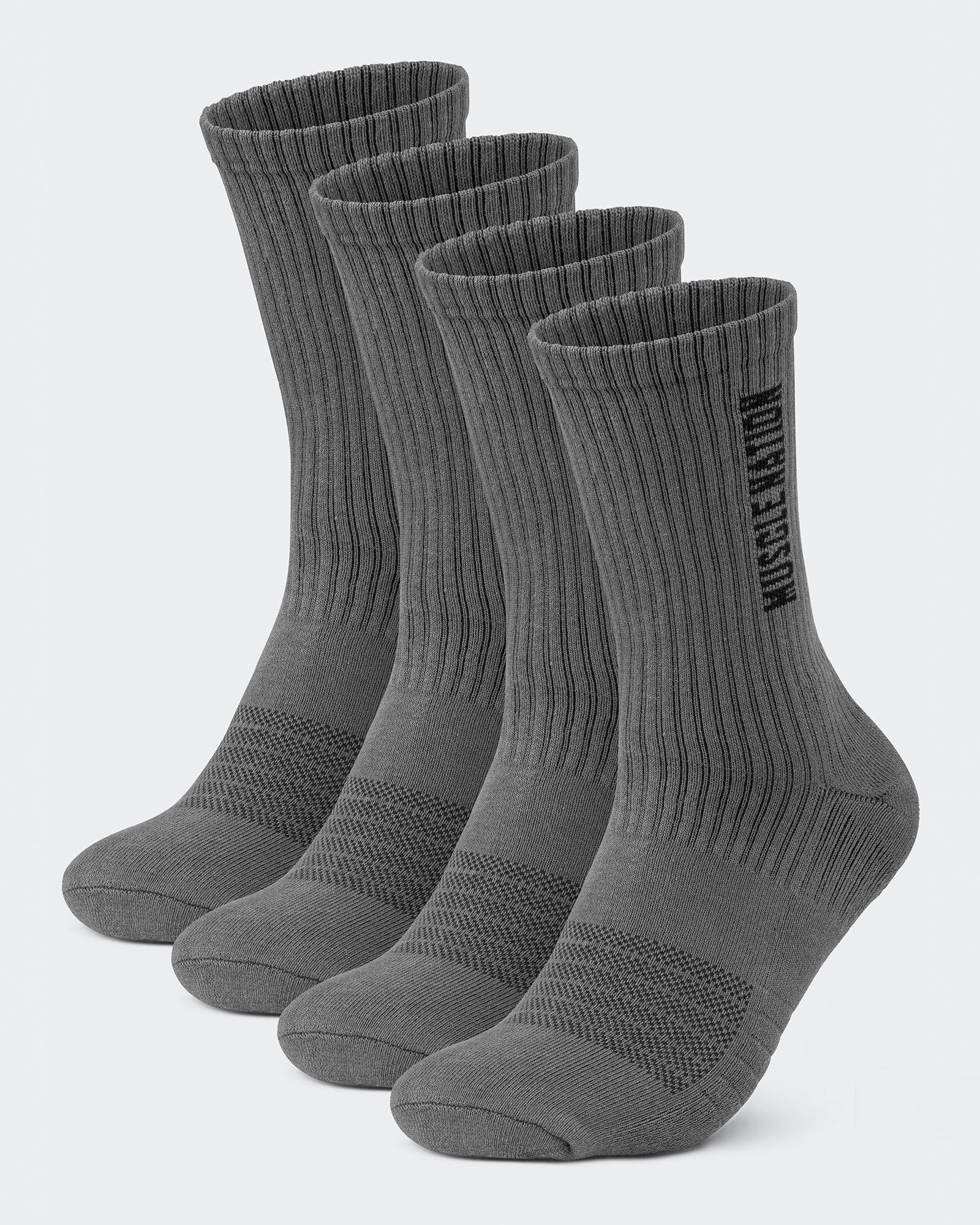 Mens Linear Crew Sock (2x Pack) - Charcoal
