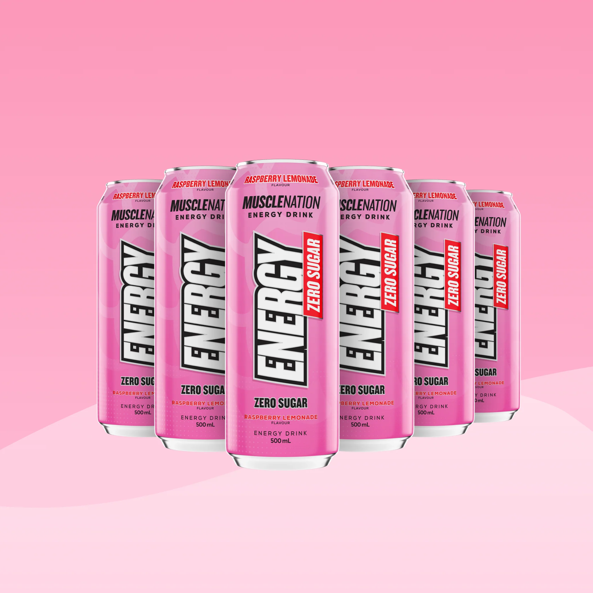 MN ENERGY DRINK Zero Sugar - Raspberry Lemonade 500ml (12 Pack)