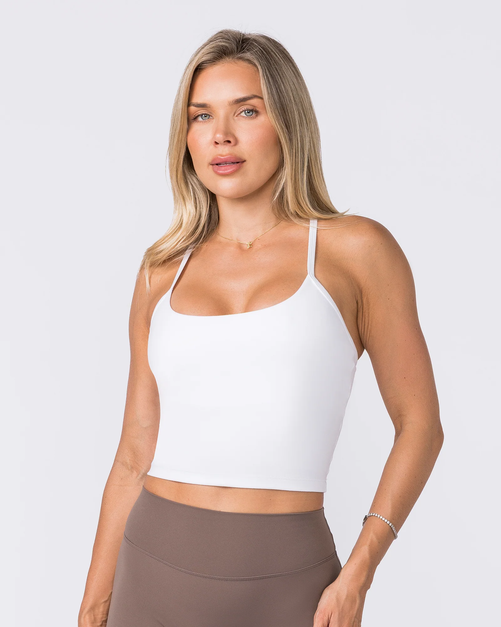 Stride Bra Tank - White