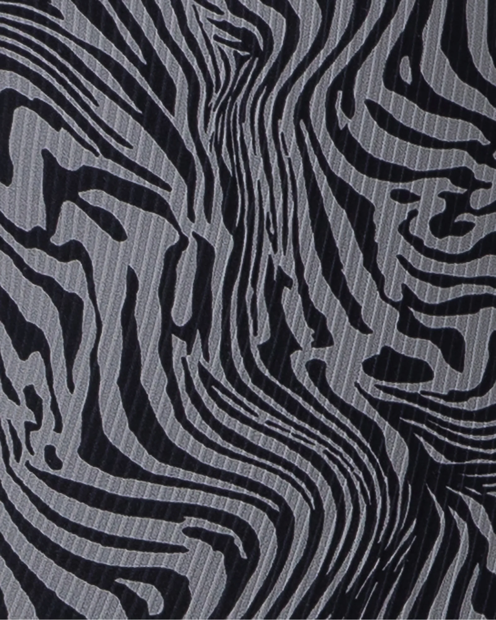 Zero Rise Rib Ankle Length Leggings - Black Zebra - Image 2